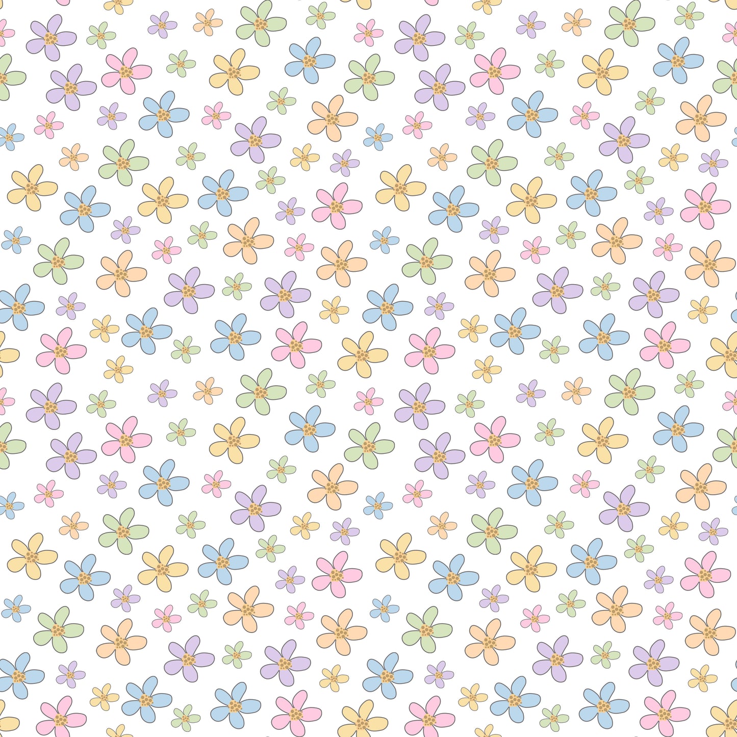 Pastel Flower Scatter