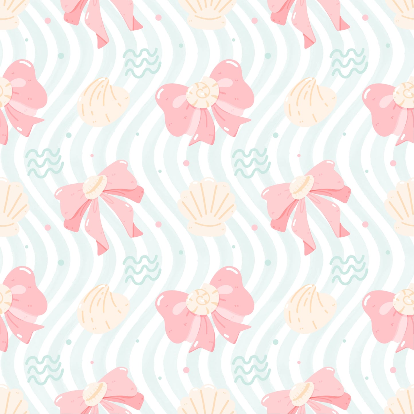 Seashell Bows – Mint