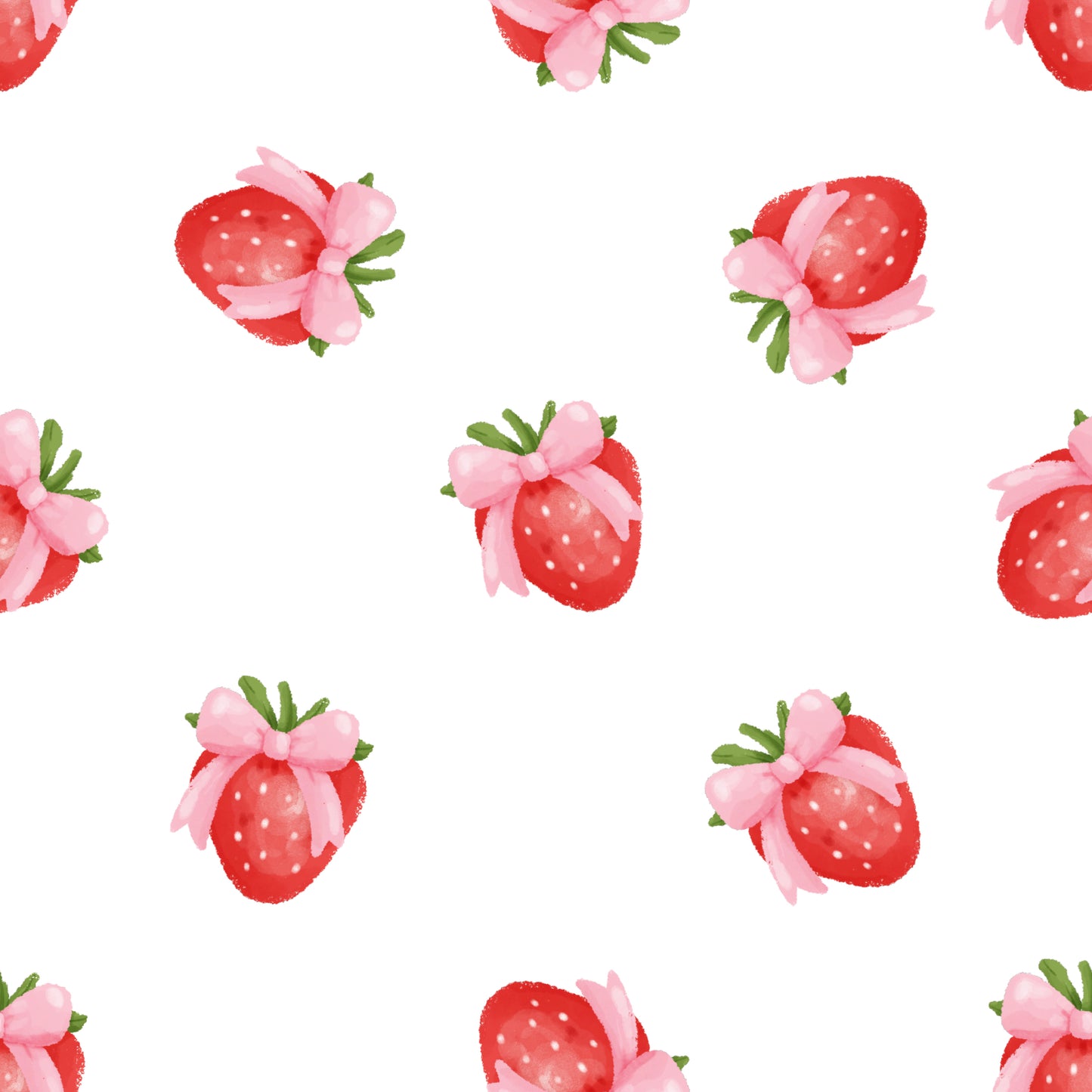 Strawberry Bows – White