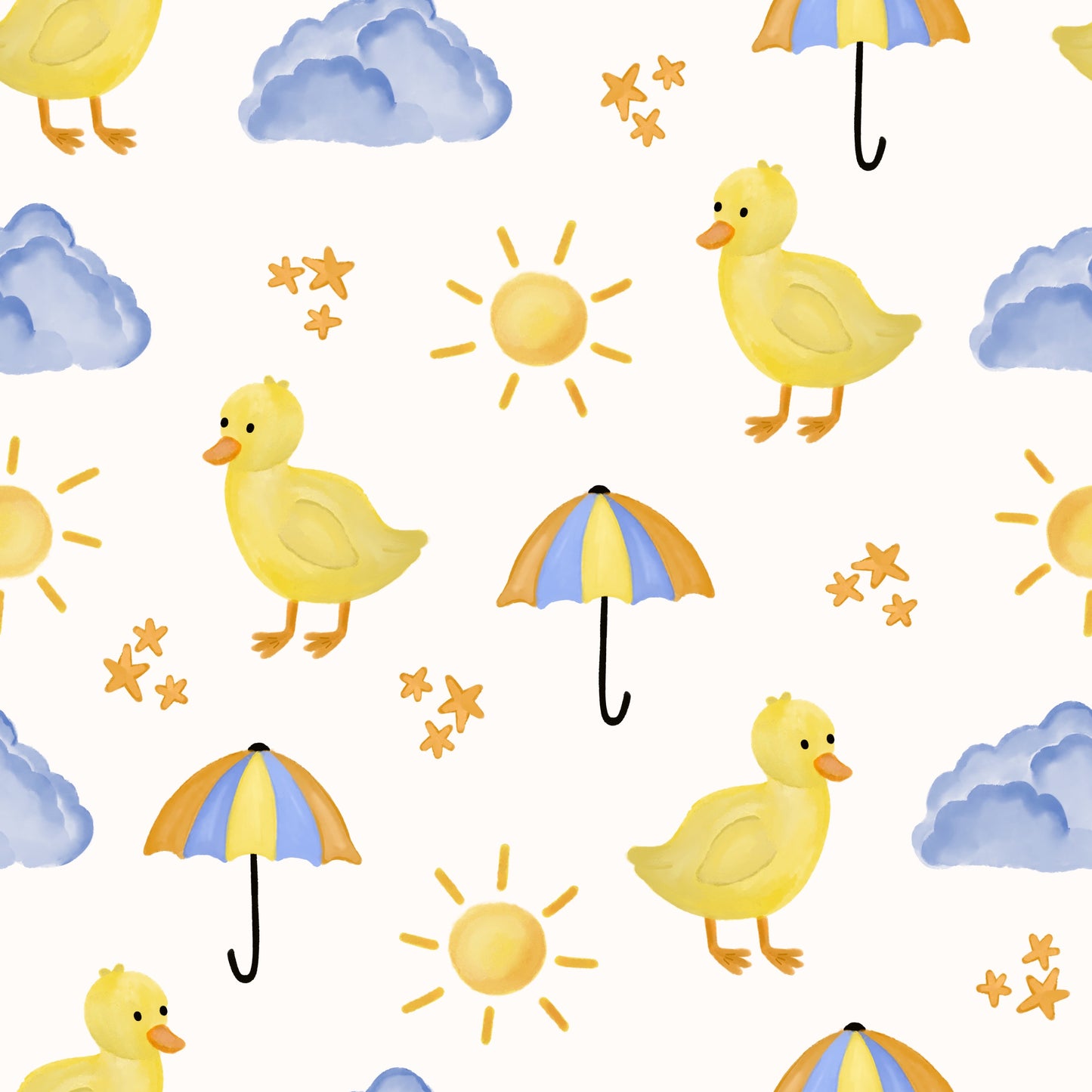 Watercolour Spring Ducks