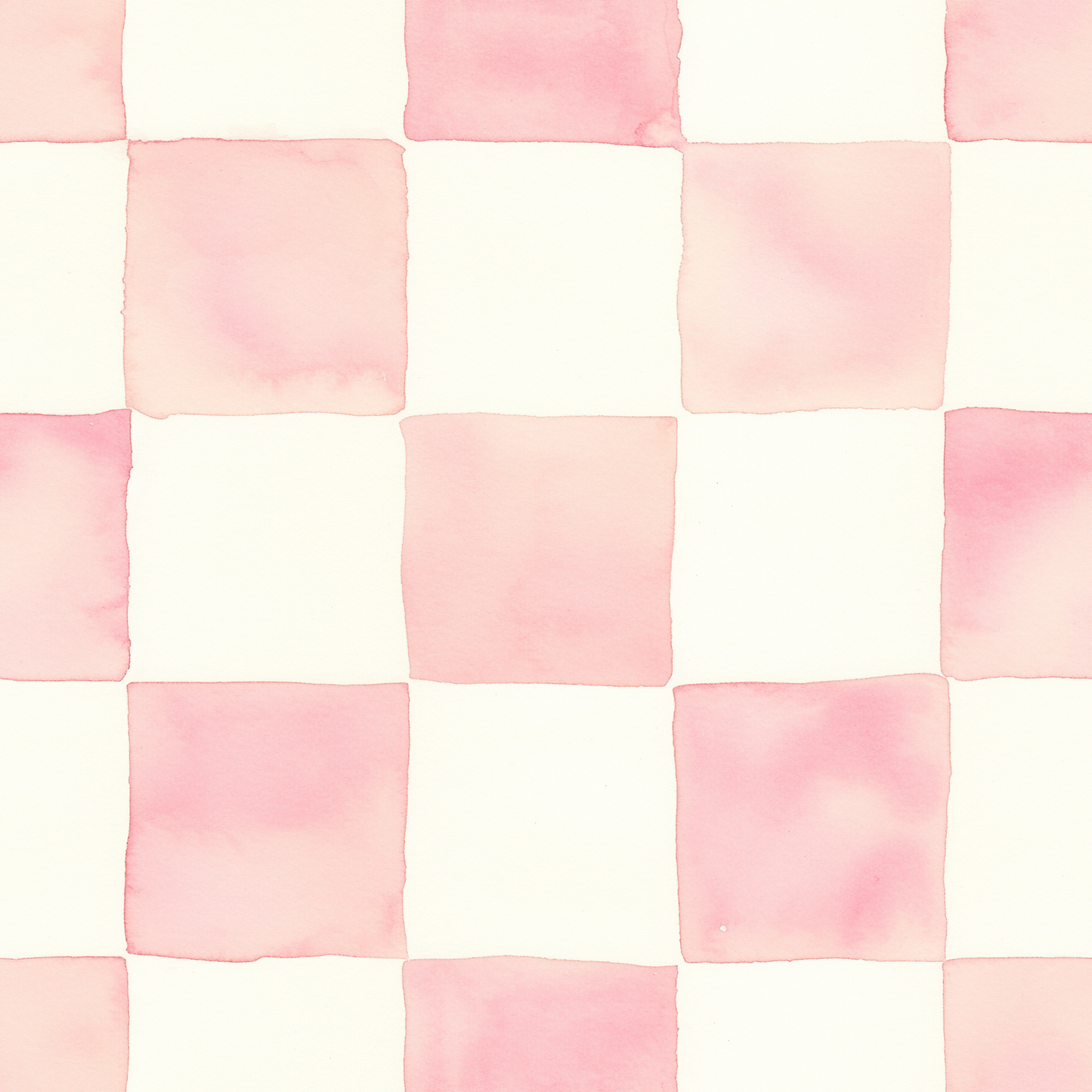 Pink Watercolour Check