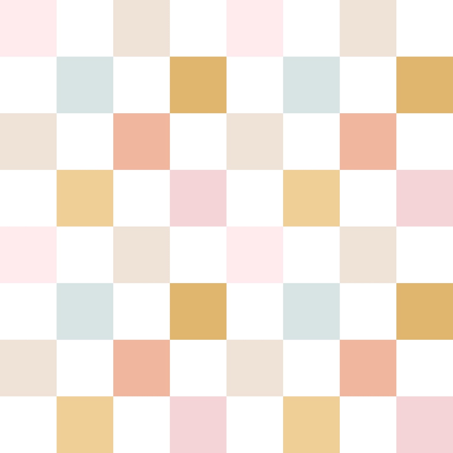 Checkered pattern with pastel colors on a white background