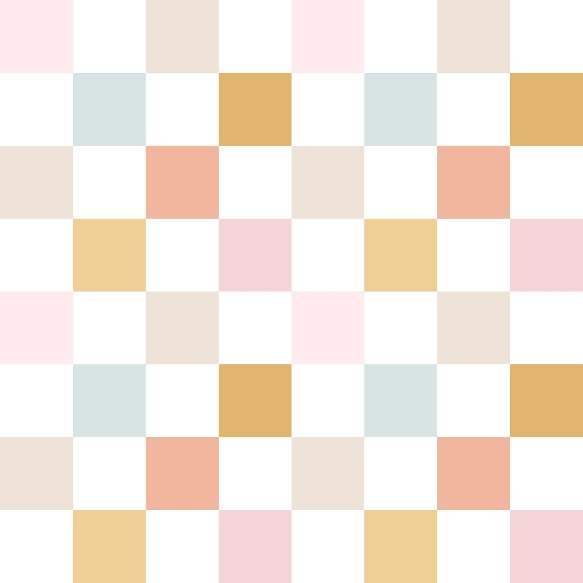 Checkered pattern with pastel colors on a white background
