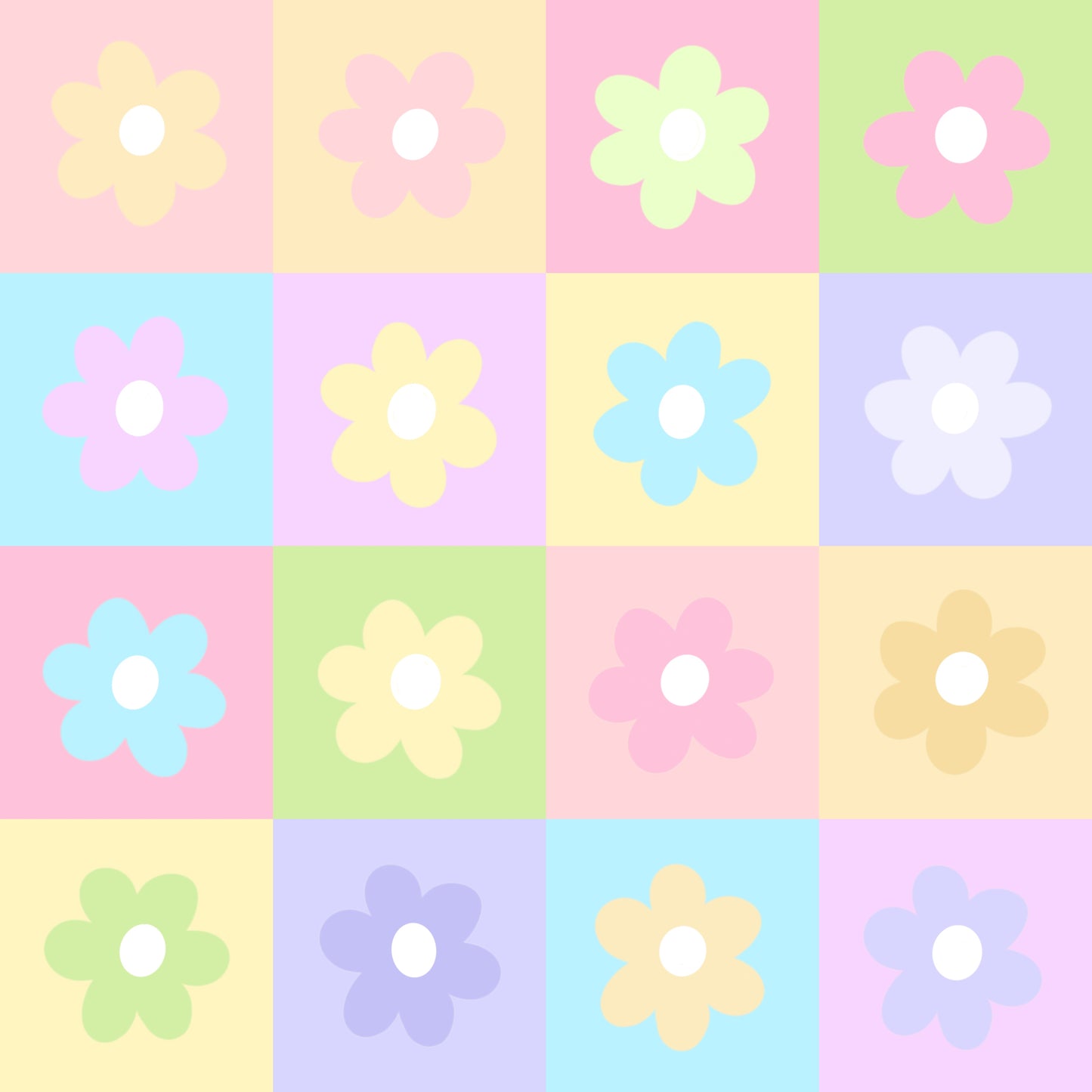 Pastel Gingham Floral