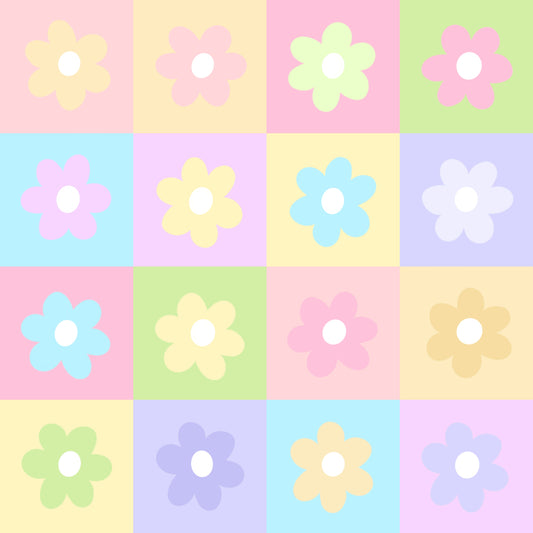 Pastel Gingham Floral