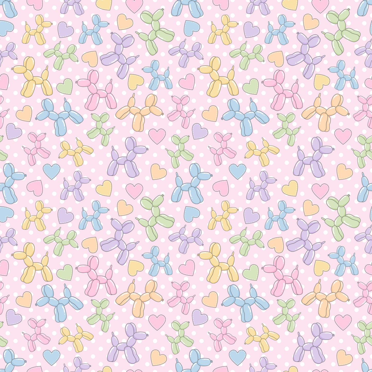 Pastel Balloon Dog Confetti