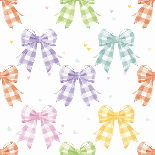 Pastel Gingham Bows