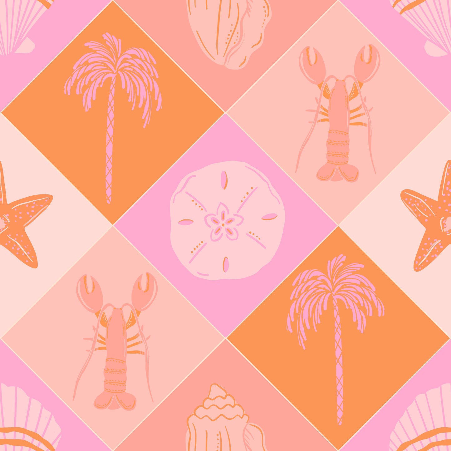 Peachy Coastal Patchwork