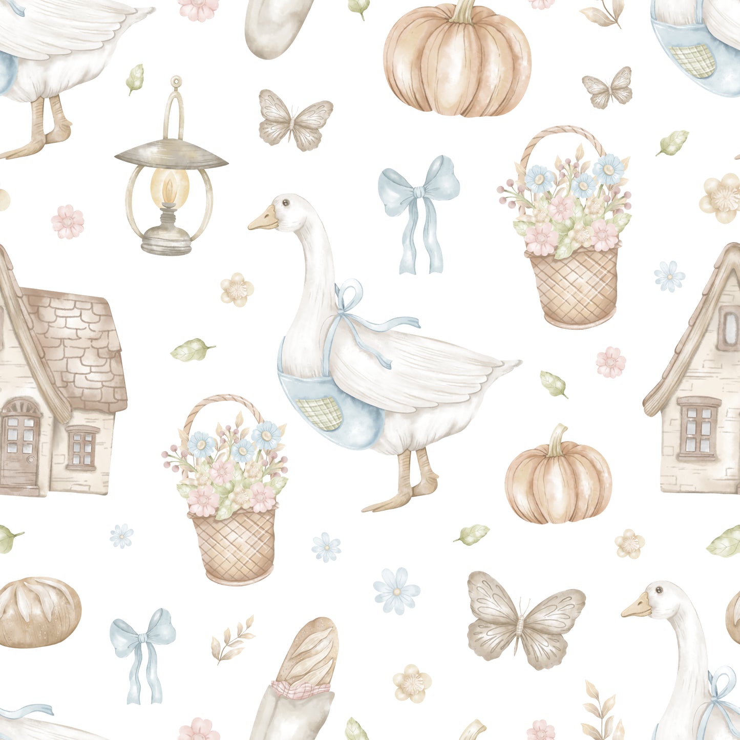 Watercolour Cottage Goose